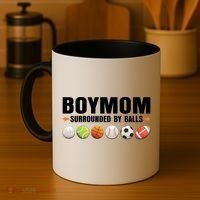 Boy Mom Surrounded By Balls Coffee Mug thumb 4