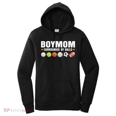 Boy Mom Surrounded By Balls Women's Hoodie