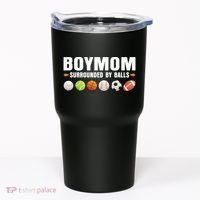 Boy Mom Surrounded By Balls Tumbler thumb 0