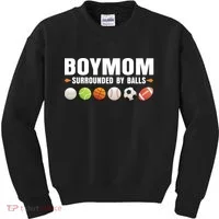 Boy Mom Surrounded By Balls Kids Sweatshirt thumb 0