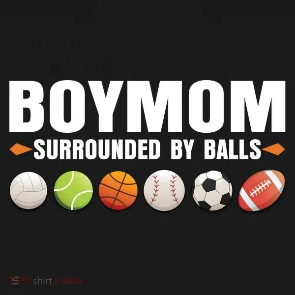 Boy Mom Surrounded By Balls Kids Long Sleeve Shirt