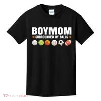 Boy Mom Surrounded By Balls Kids T-Shirt thumb 0