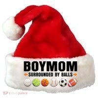 Boy Mom Surrounded By Balls Santa Hat thumb 0
