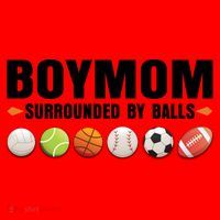 Boy Mom Surrounded By Balls Santa Hat thumb 1