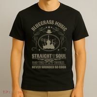 Bluegrass Music Straight From The Soul T-Shirt thumb 3