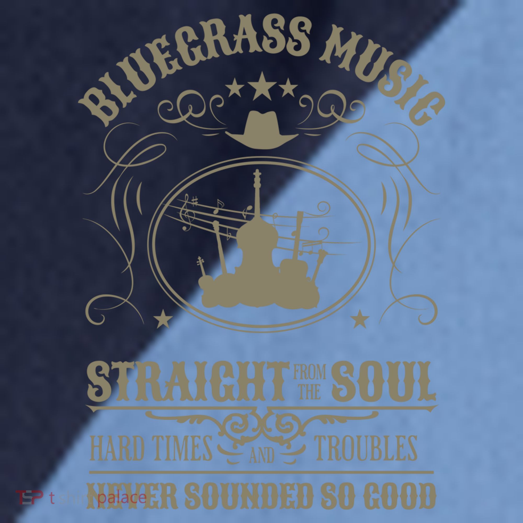 Bluegrass Music Straight From The Soul Raglan Baseball Sleeve Shirt