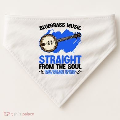 Bluegrass Music Straight From The Soul USA-Made Doggie Bandana