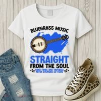Bluegrass Music Straight From The Soul Women's T-Shirt thumb 3