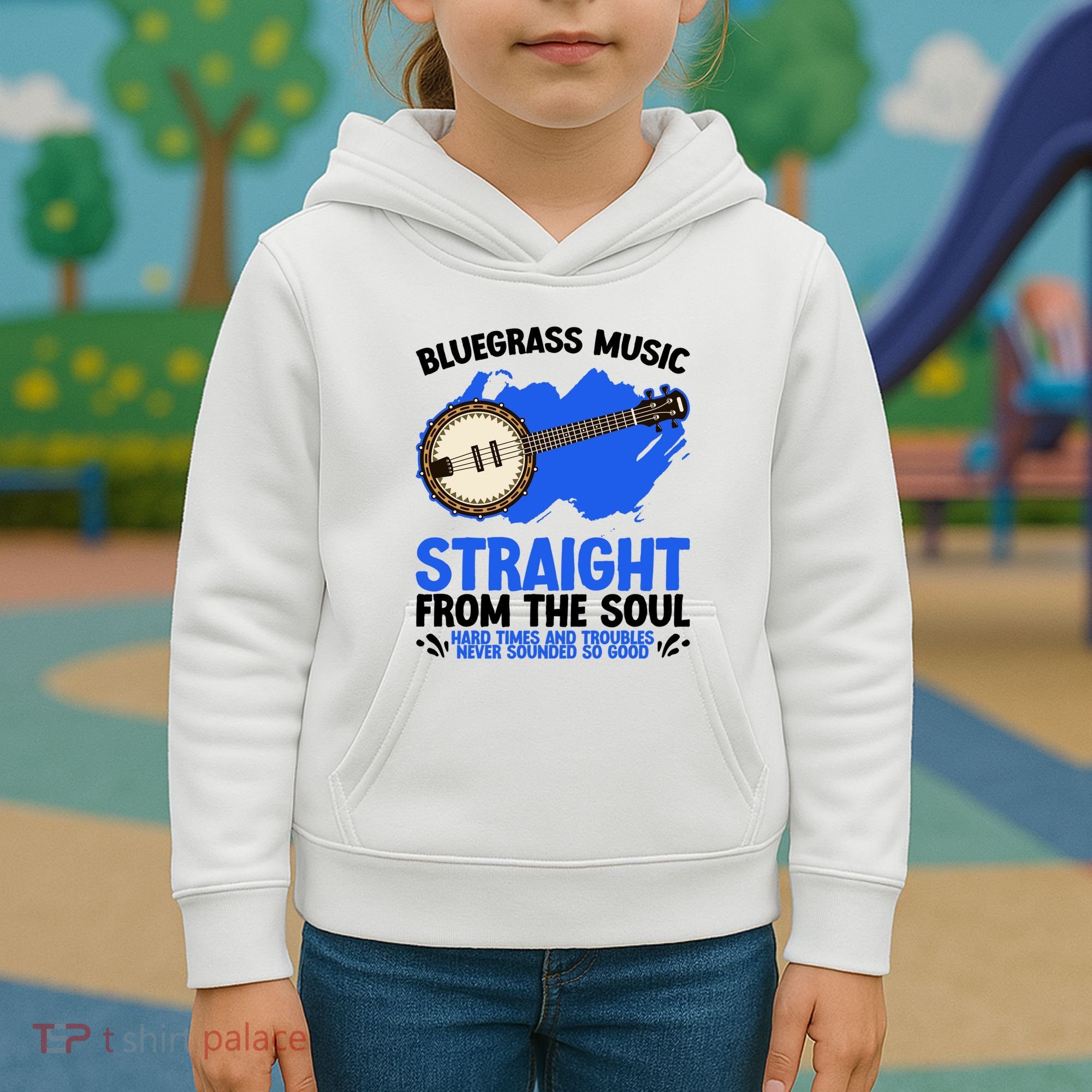 Bluegrass Music Straight From The Soul Kids Hoodie