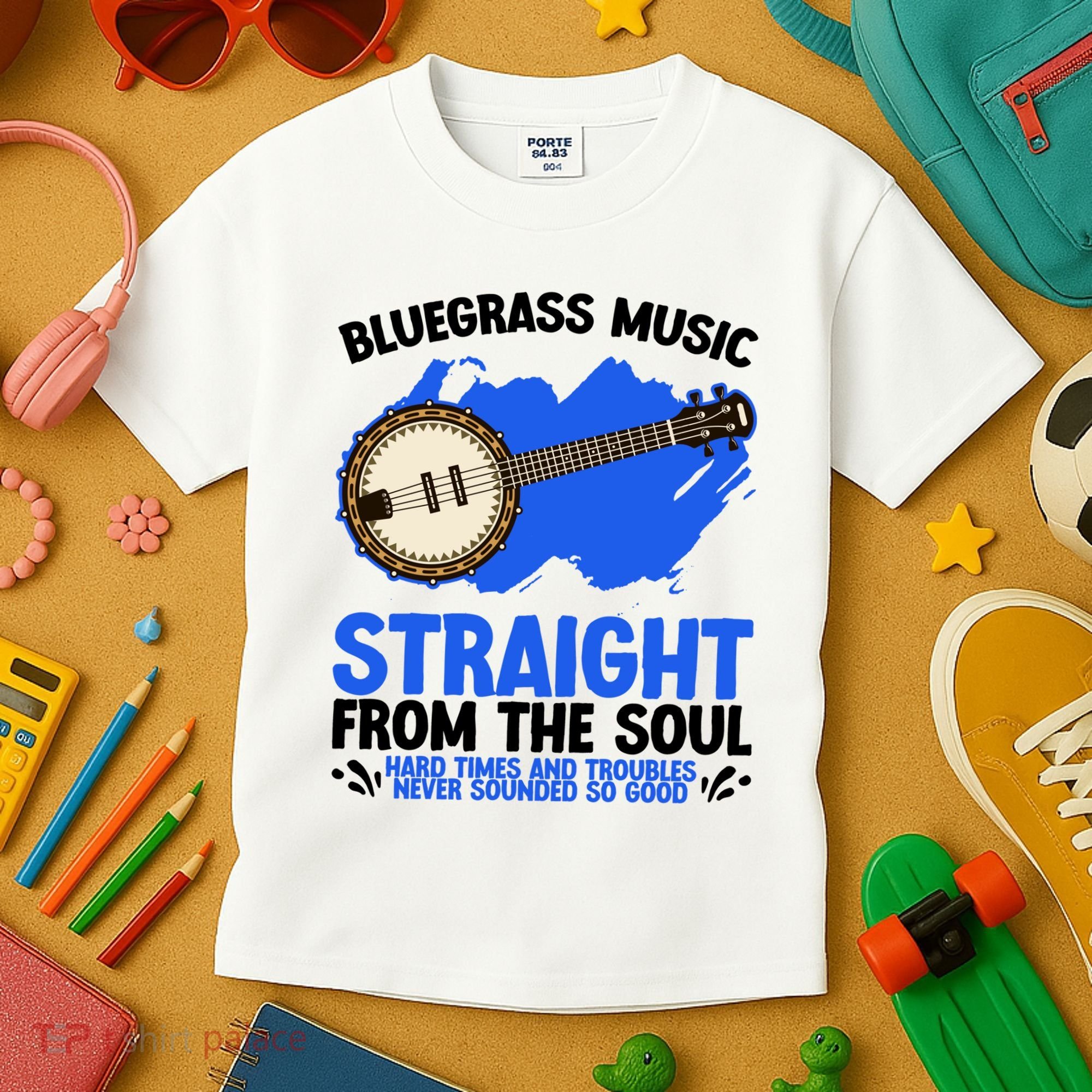 Bluegrass Music Straight From The Soul Kids T-Shirt