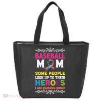 Baseball Mom Some People Look Up To Their Heroes Im Raising Tote Bag thumb 0