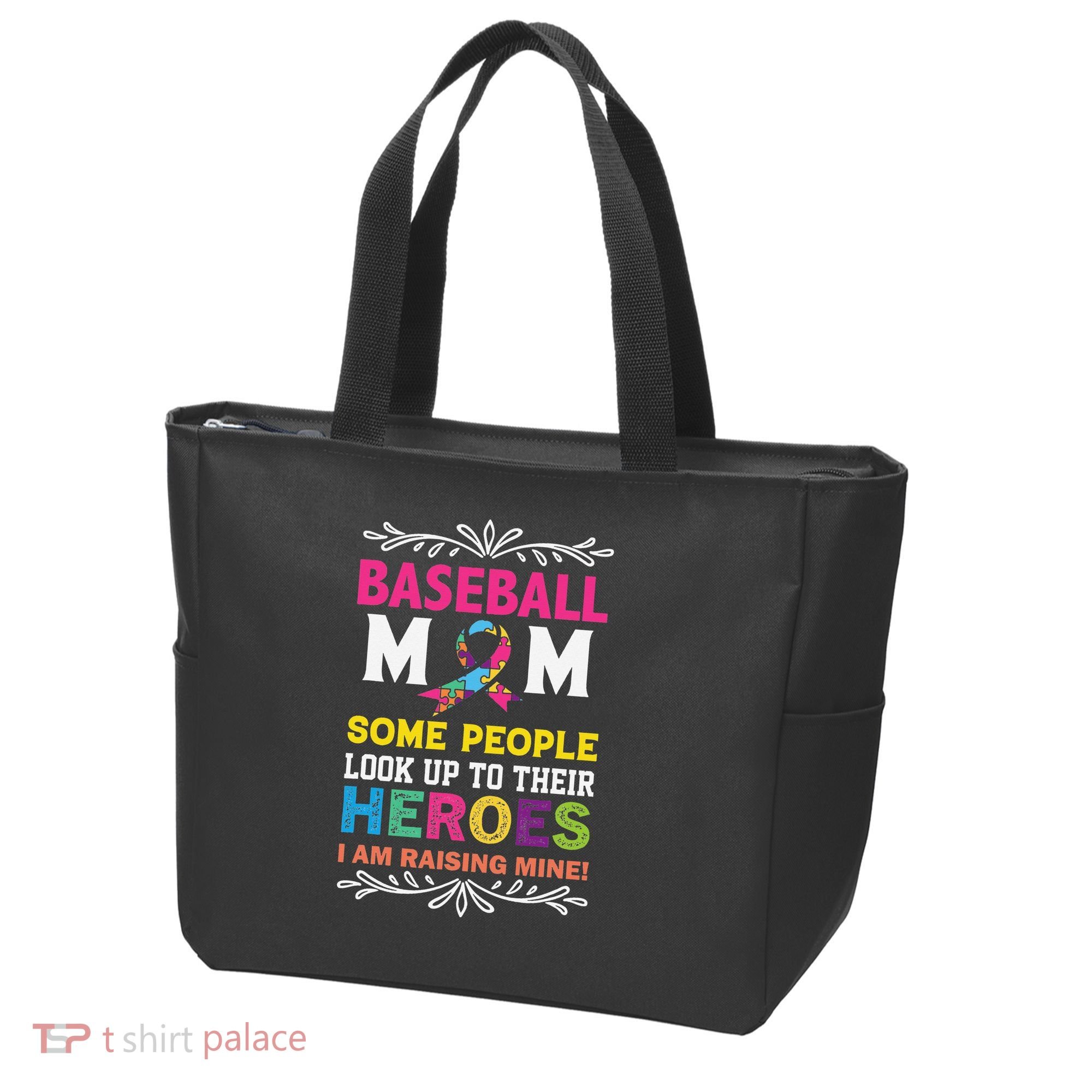 Baseball Mom Some People Look Up To Their Heroes Im Raising Tote Bag