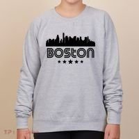 Boston Massachusetts Skyline Retro Style Women's Sweatshirt thumb 0