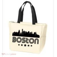 Boston Massachusetts Skyline Retro Style Tote Bag thumb 3