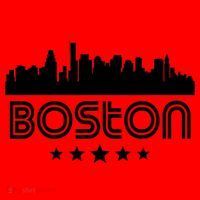 Boston Massachusetts Skyline Retro Style Santa Hat thumb 1