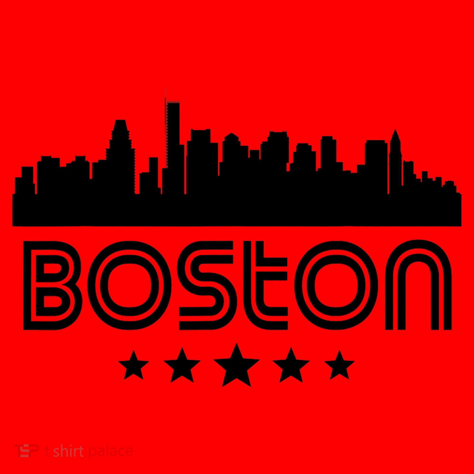 Boston Massachusetts Skyline Retro Style Santa Hat