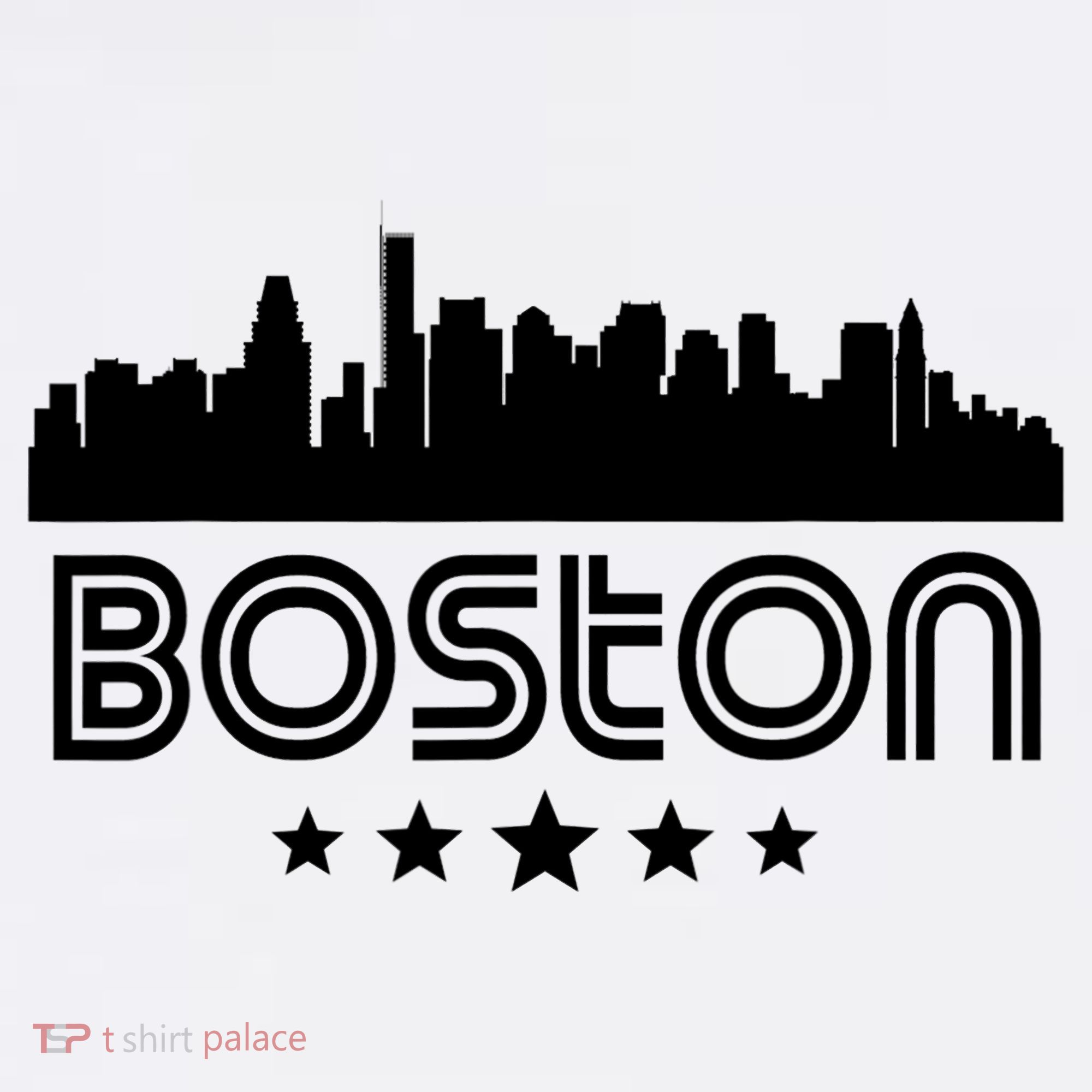 Boston Massachusetts Skyline Retro Style Doggie Tank