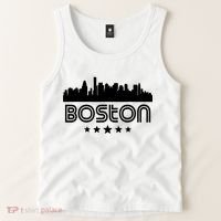 Boston Massachusetts Skyline Retro Style Tank Top thumb 2