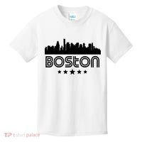 Boston Massachusetts Skyline Retro Style Kids T-Shirt thumb 0