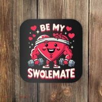 Be My Swolemate Valentines Day Bodybuilding Gym Coaster thumb 0