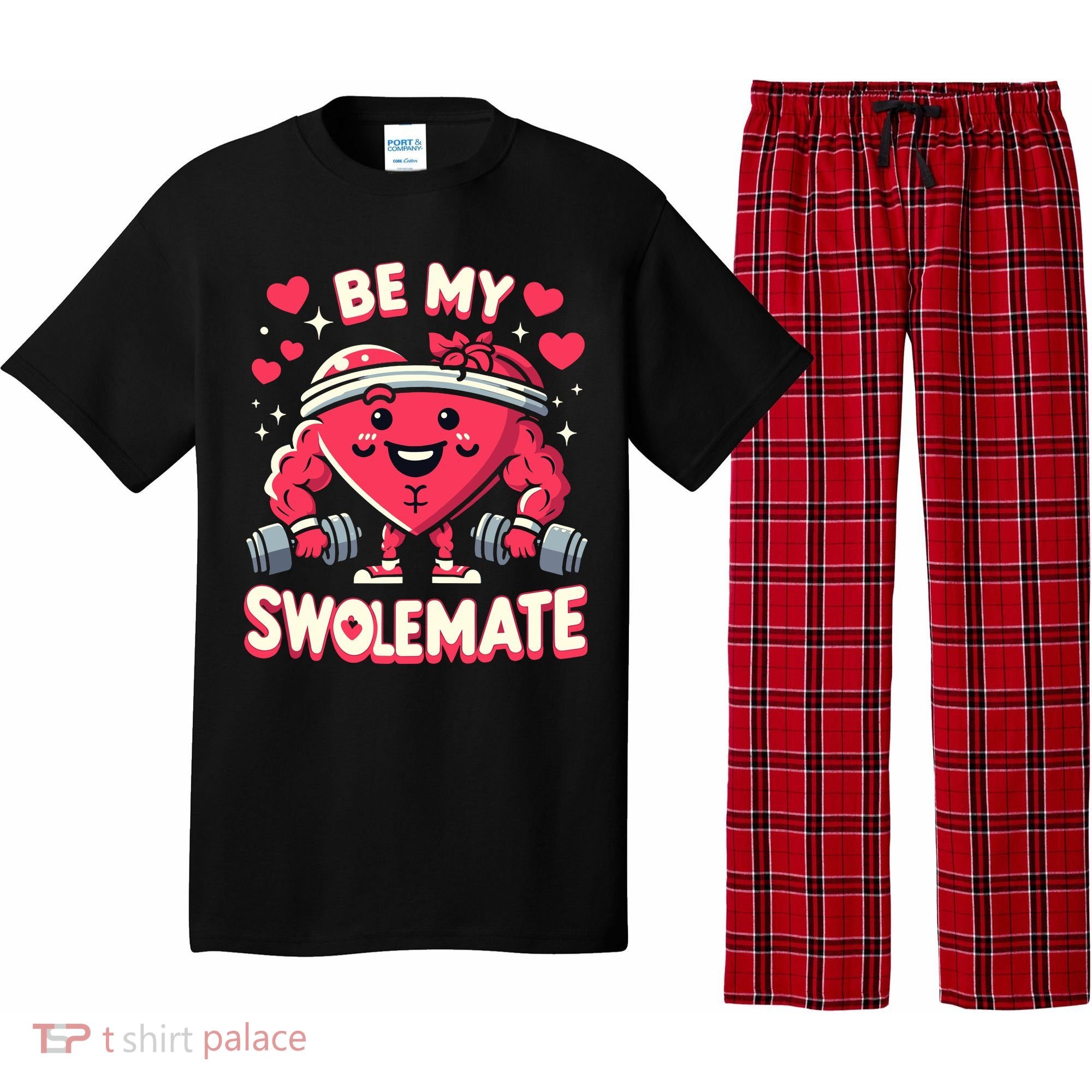 Be My Swolemate Valentines Day Bodybuilding Gym Pajama Set