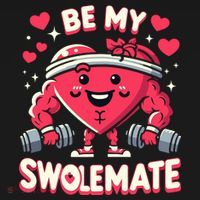 Be My Swolemate Valentines Day Bodybuilding Gym Baby Bodysuit thumb 2