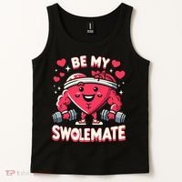 Be My Swolemate Valentines Day Bodybuilding Gym Tank Top thumb 2
