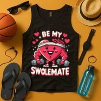 Be My Swolemate Valentines Day Bodybuilding Gym Tank Top thumb 4