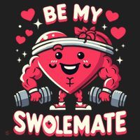 Be My Swolemate Valentines Day Bodybuilding Gym Golf Towel thumb 3