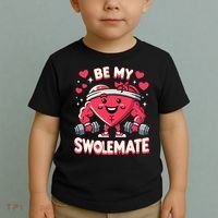Be My Swolemate Valentines Day Bodybuilding Gym Toddler T-Shirt thumb 2