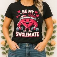 Be My Swolemate Valentines Day Bodybuilding Gym Women's T-Shirt thumb 2