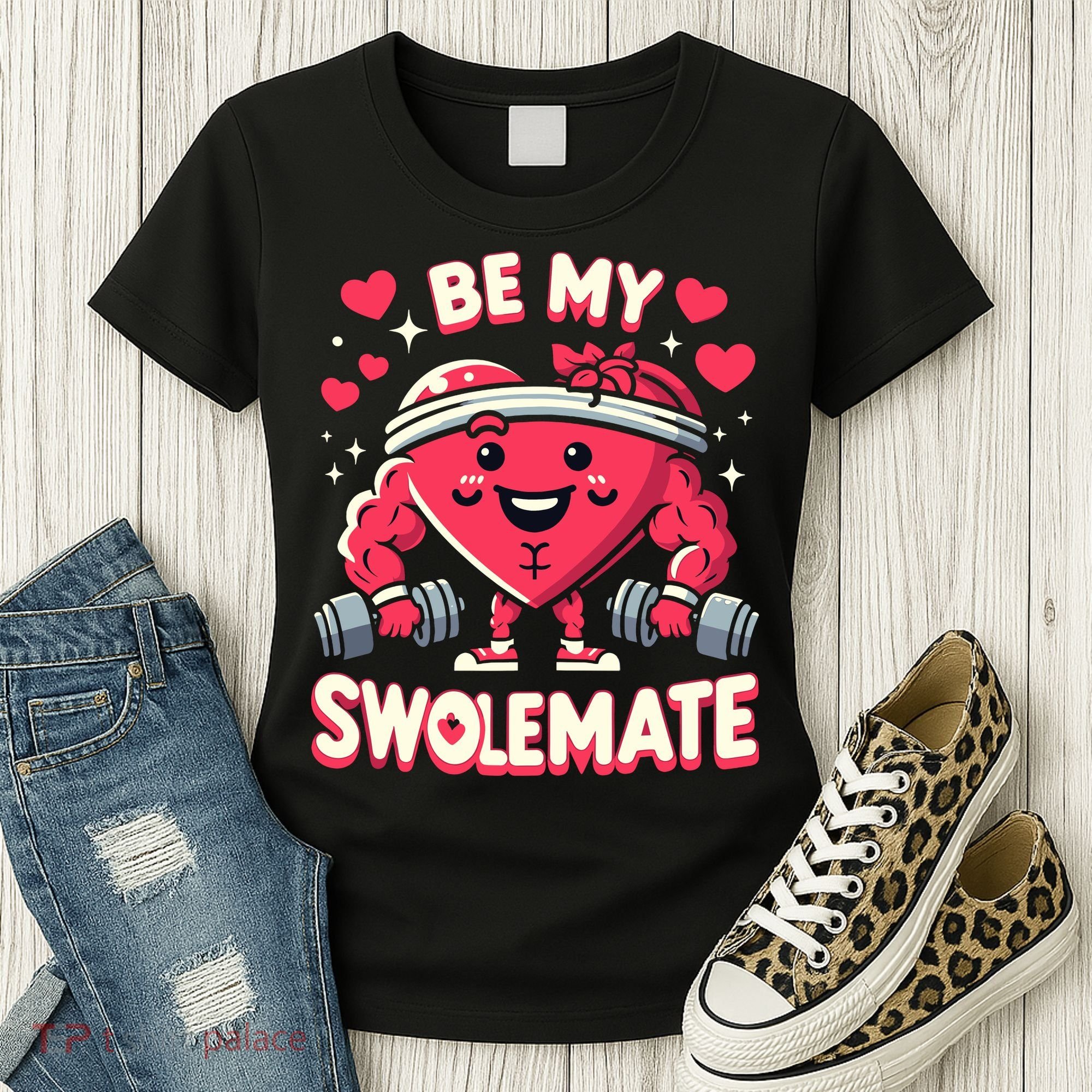 Be My Swolemate Valentines Day Bodybuilding Gym Women's T-Shirt