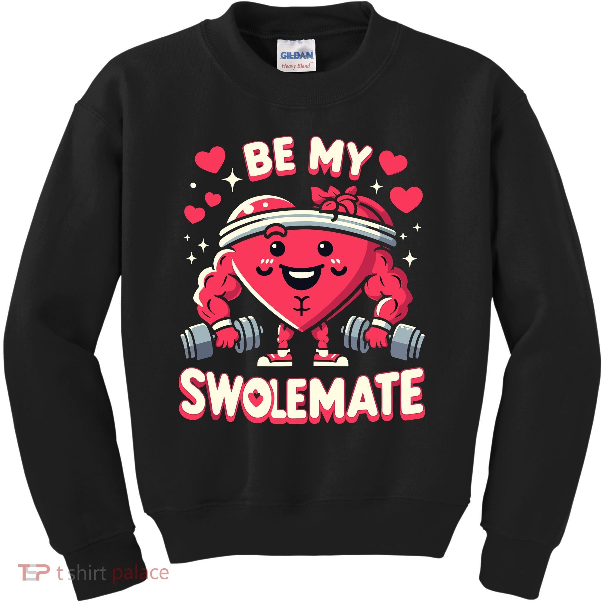 Be My Swolemate Valentines Day Bodybuilding Gym Kids Sweatshirt