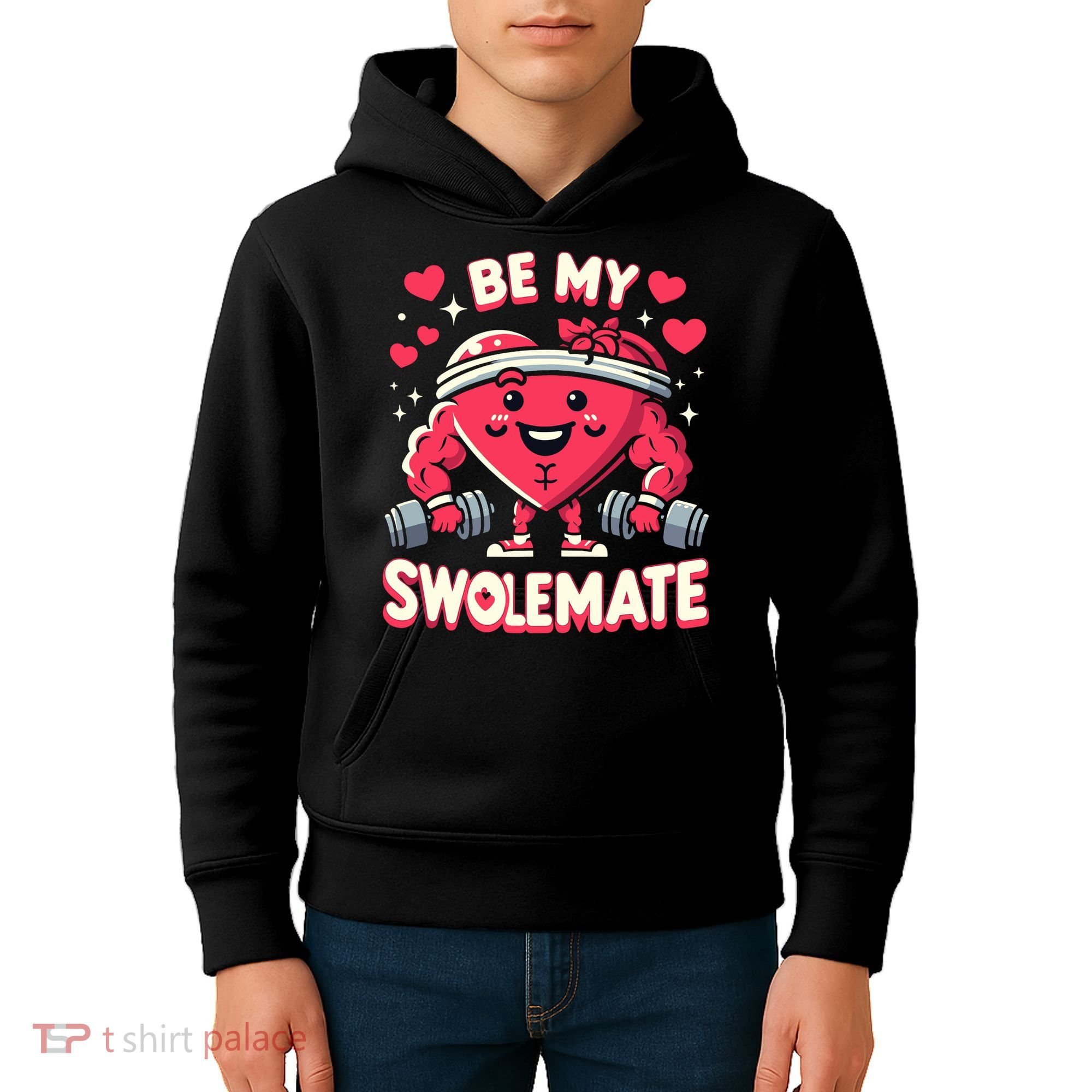 Be My Swolemate Valentines Day Bodybuilding Gym Kids Hoodie