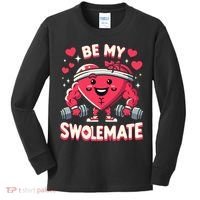 Be My Swolemate Valentines Day Bodybuilding Gym Kids Long Sleeve Shirt thumb 0