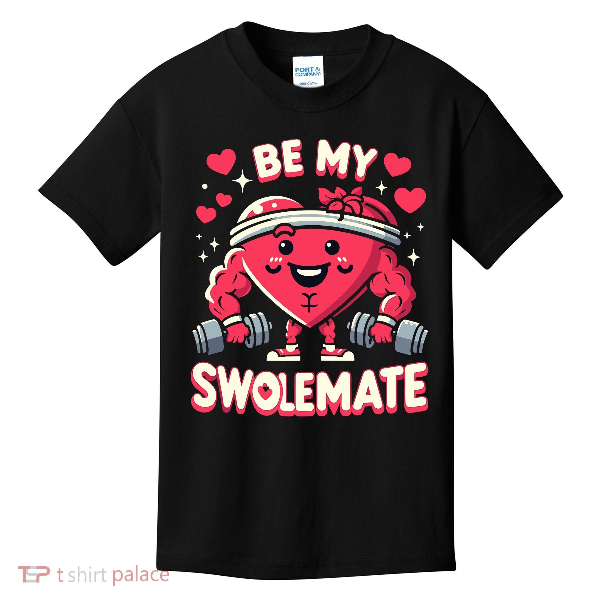 Be My Swolemate Valentines Day Bodybuilding Gym Kids T-Shirt