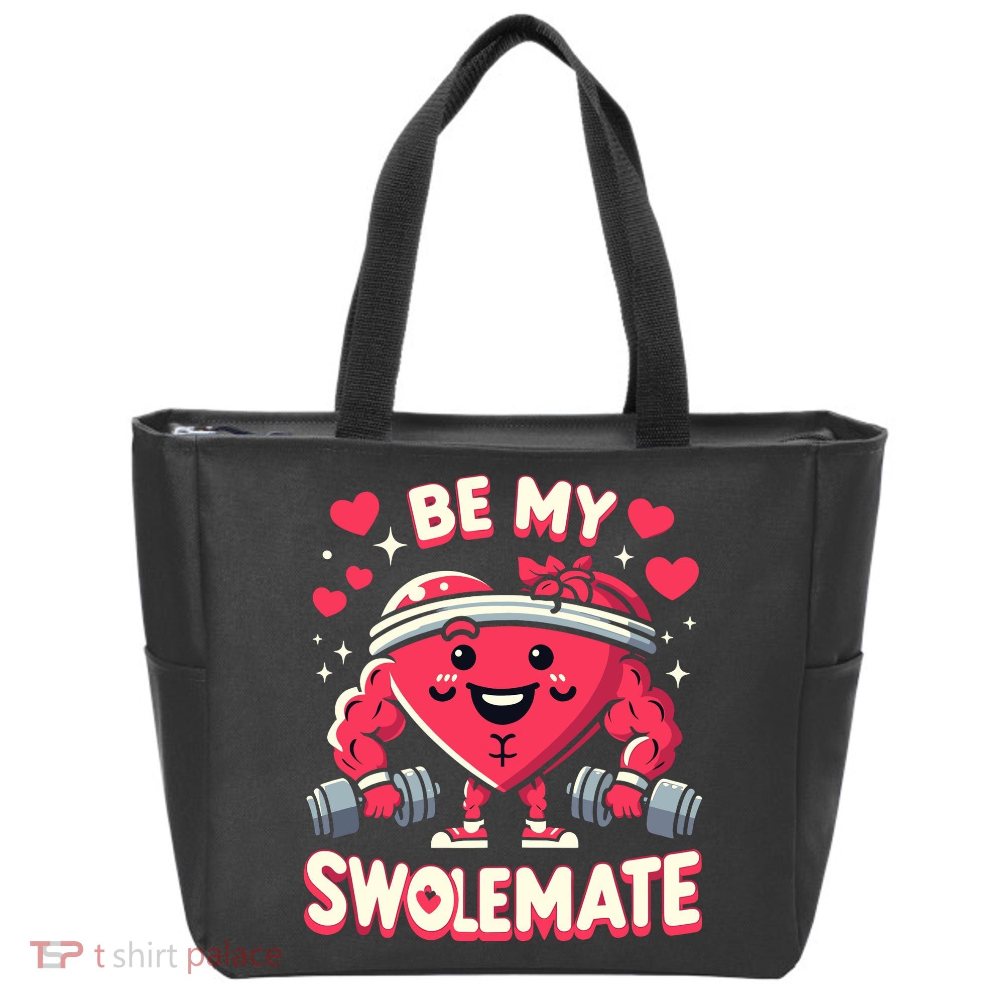 Be My Swolemate Valentines Day Bodybuilding Gym Tote Bag