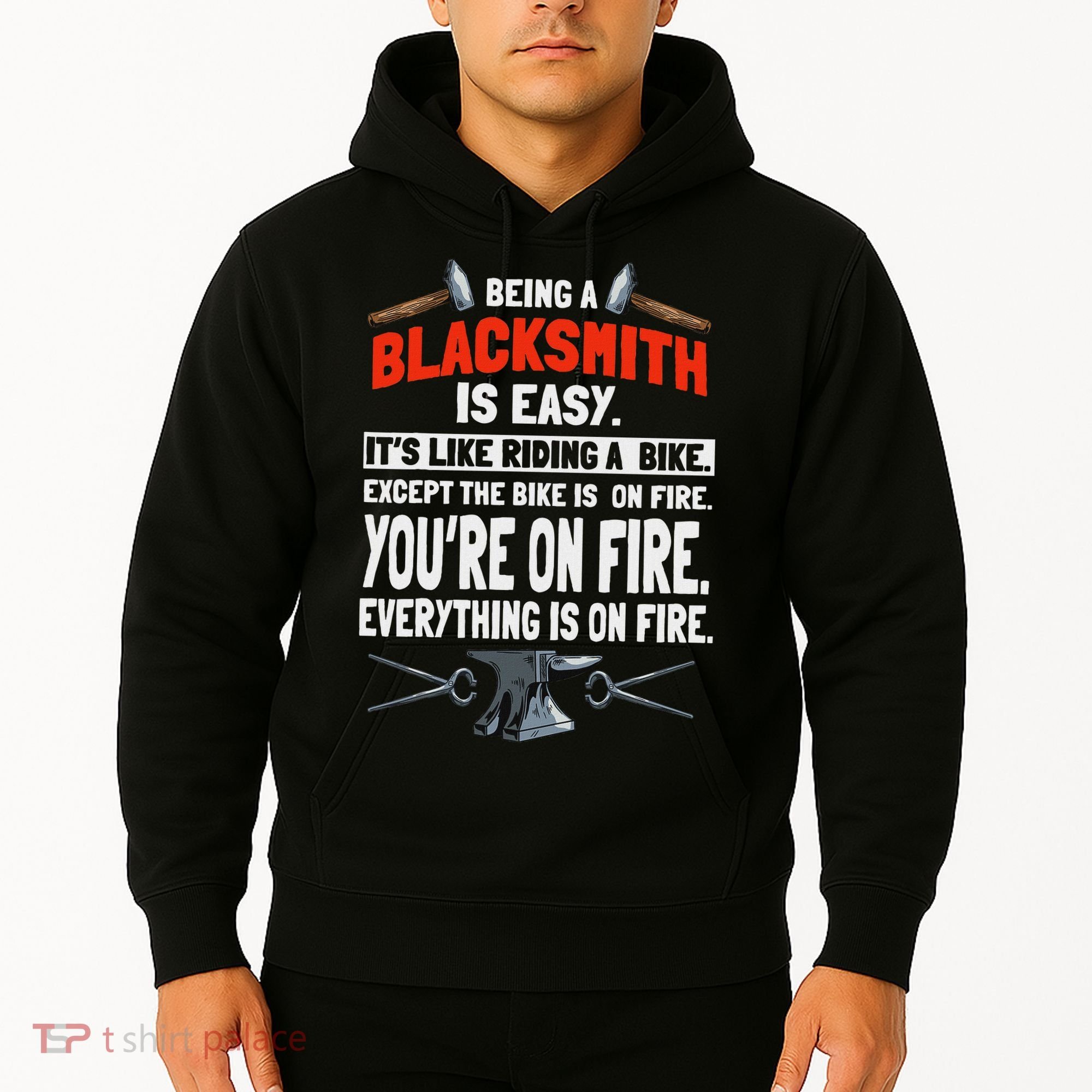 Blacksmith Metalworker Sl Workers Forge Metal Anvil Tools Hoodie