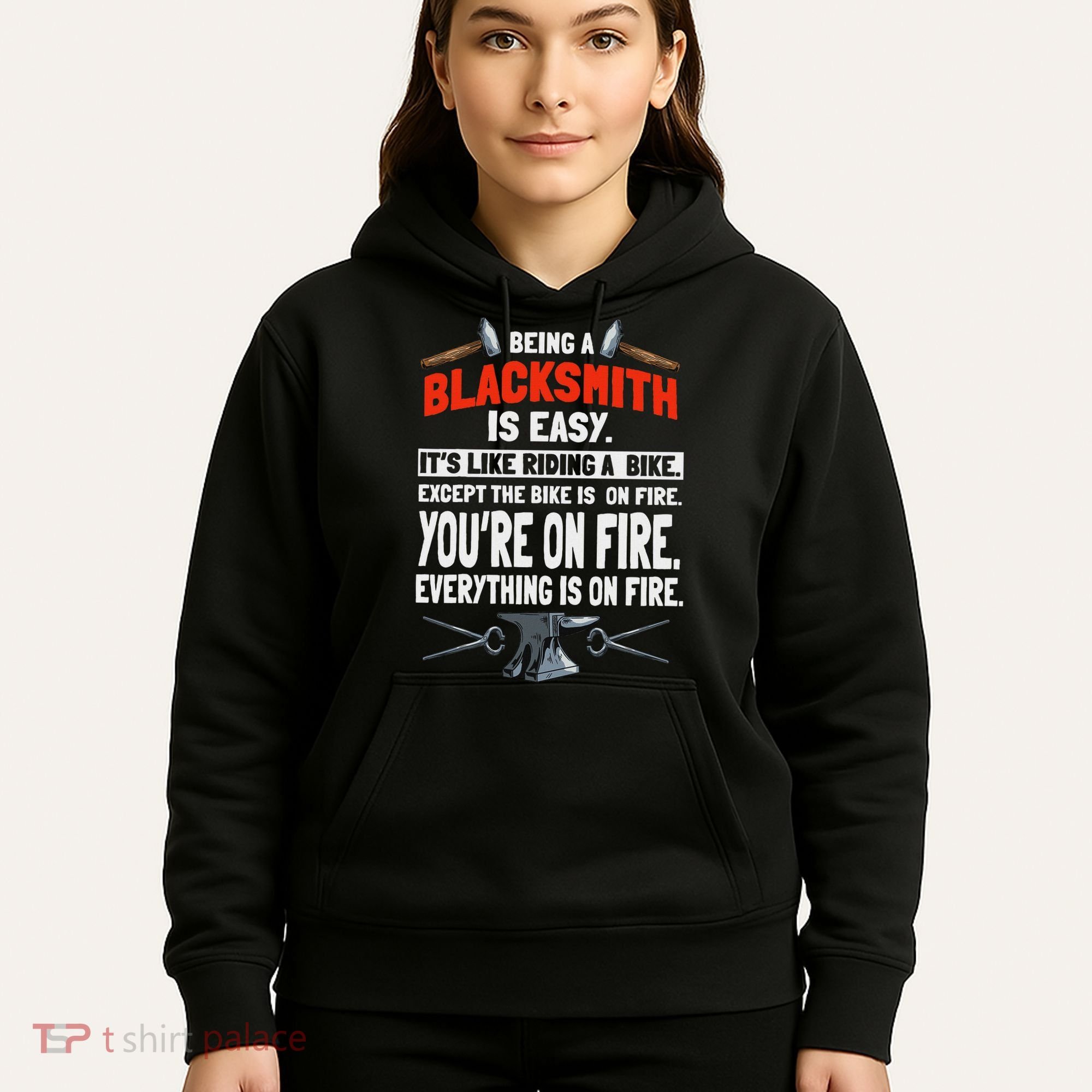 Blacksmith Metalworker Sl Workers Forge Metal Anvil Tools Hoodie