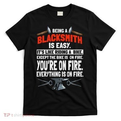 Blacksmith Metalworker Sl Workers Forge Metal Anvil Tools T-Shirt