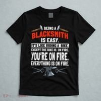 Blacksmith Metalworker Sl Workers Forge Metal Anvil Tools T-Shirt thumb 5