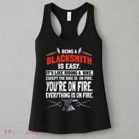 Blacksmith Metalworker Sl Workers Forge Metal Anvil Tools Women's Tank Top thumb 3