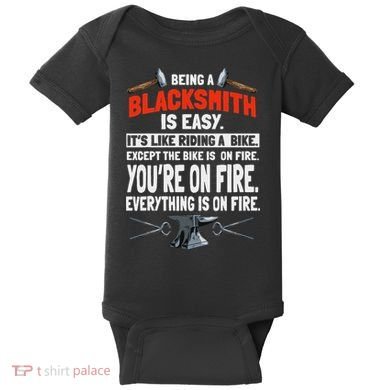 Blacksmith Metalworker Sl Workers Forge Metal Anvil Tools Baby Bodysuit