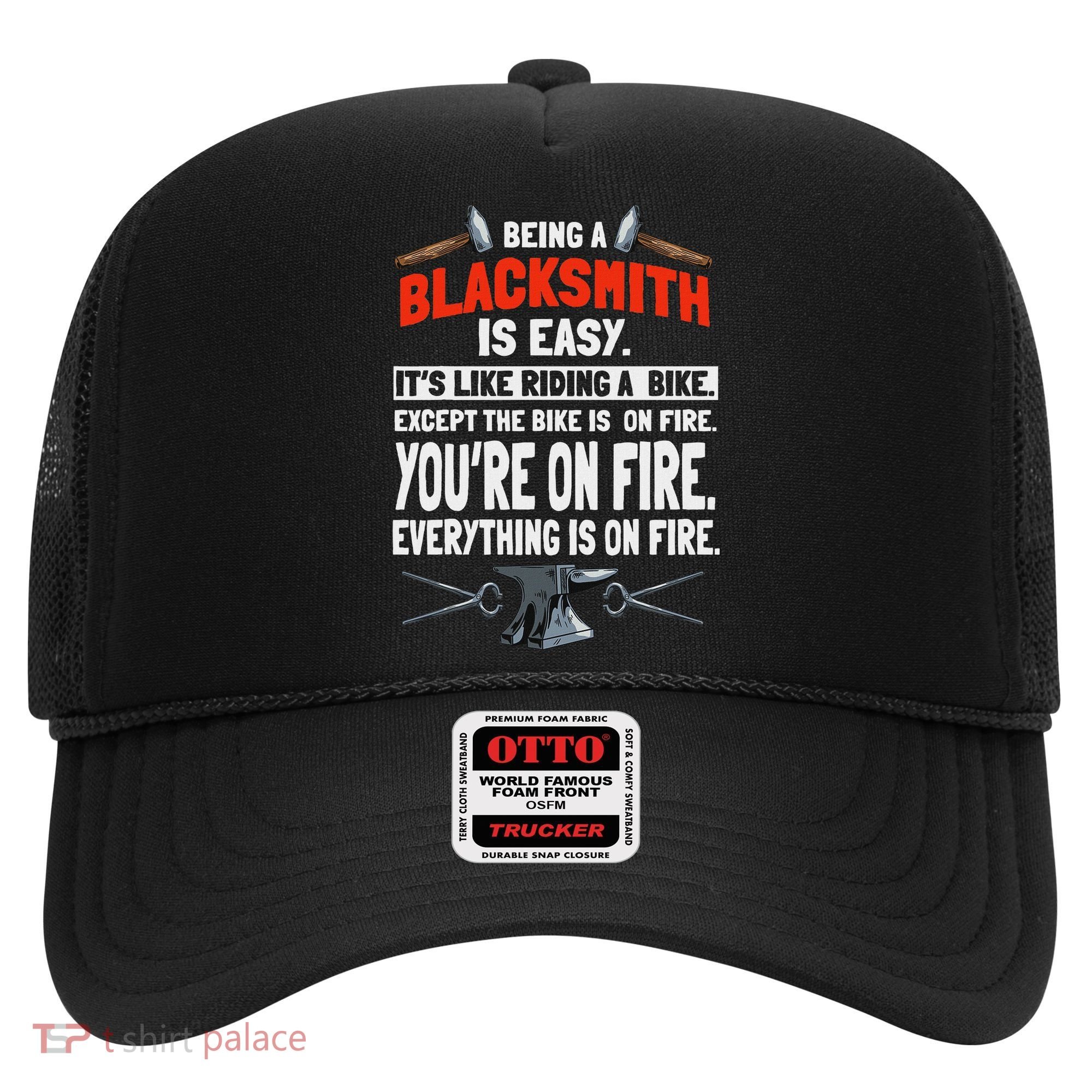 Blacksmith Metalworker Sl Workers Forge Metal Anvil Tools Hat