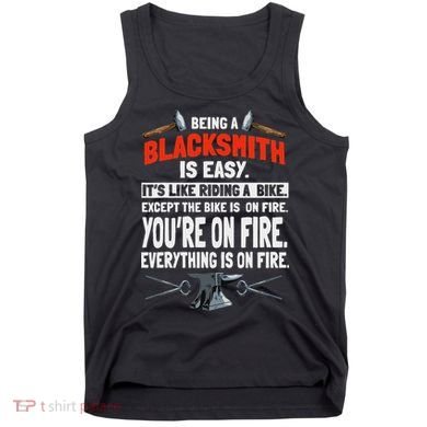 Blacksmith Metalworker Sl Workers Forge Metal Anvil Tools Tank Top