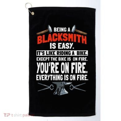 Blacksmith Metalworker Sl Workers Forge Metal Anvil Tools Golf Towel