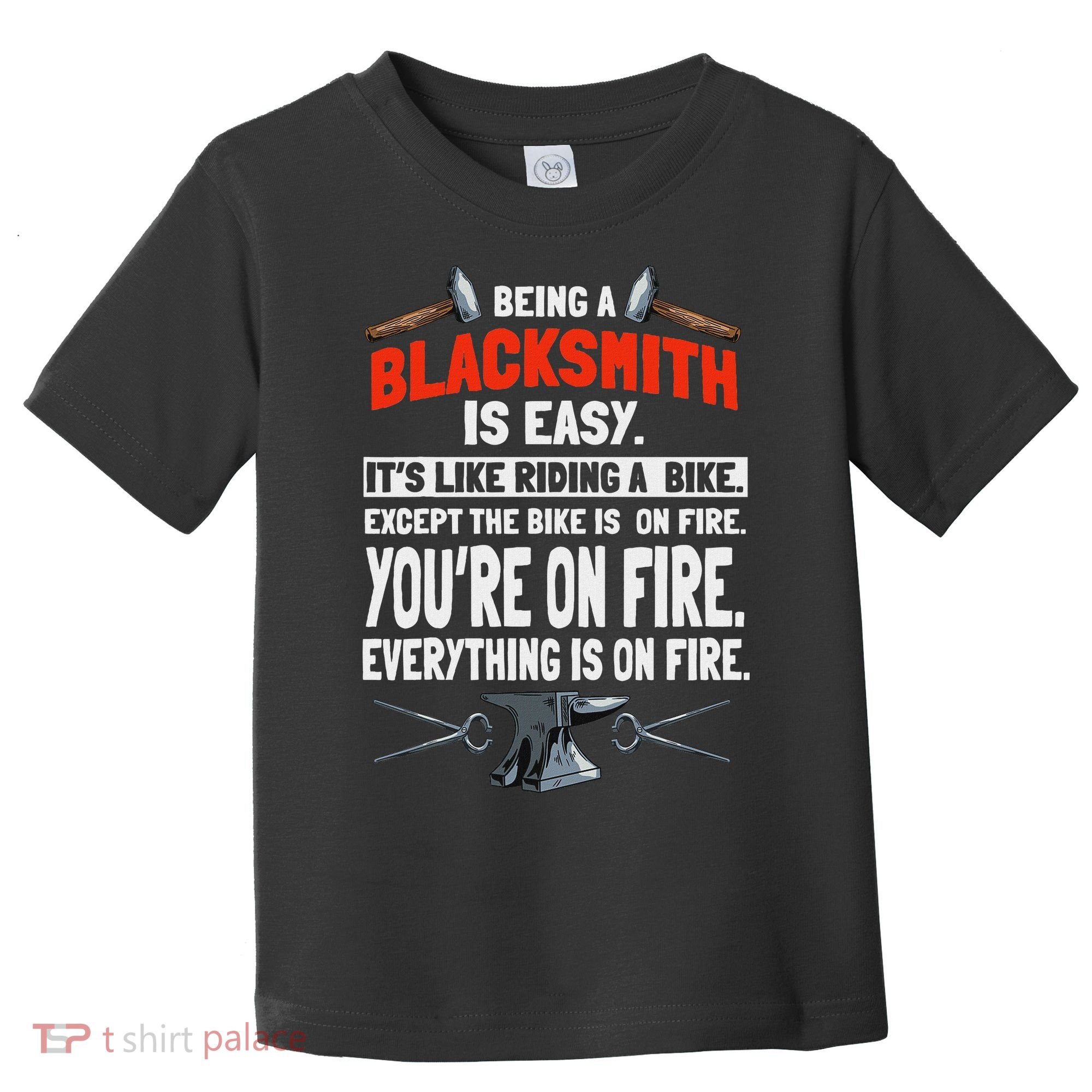 Blacksmith Metalworker Sl Workers Forge Metal Anvil Tools Toddler T-Shirt