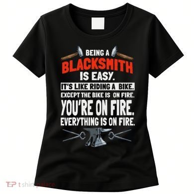 Blacksmith Metalworker Sl Workers Forge Metal Anvil Tools Women's T-Shirt