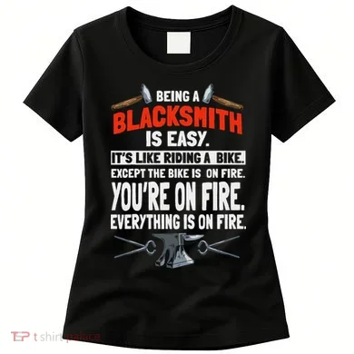 Blacksmith Metalworker Sl Workers Forge Metal Anvil Tools Women's T-Shirt