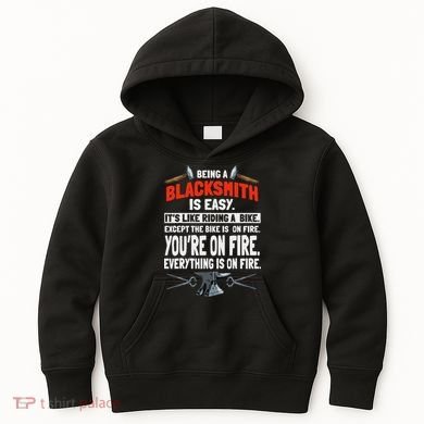 Blacksmith Metalworker Sl Workers Forge Metal Anvil Tools Kids Hoodie